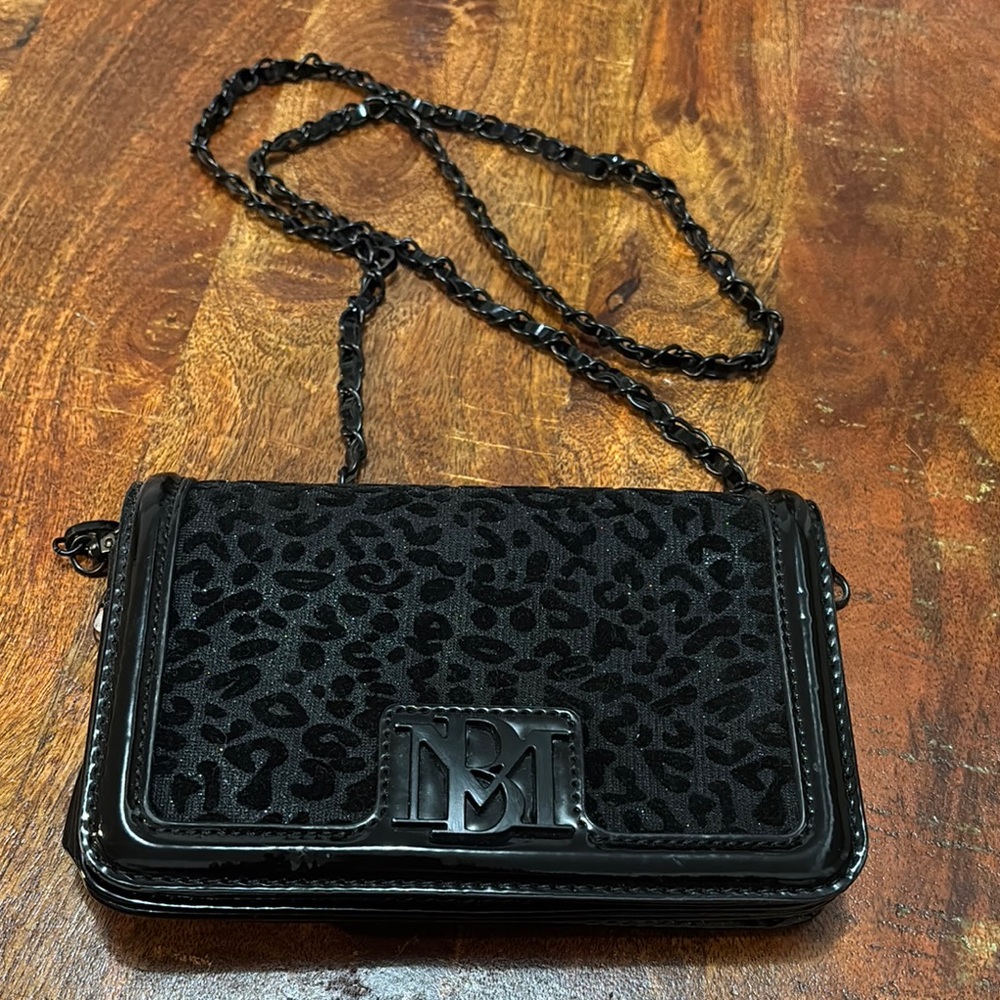 Badgley Mischka Black Cheetah Crossbody/Clutch